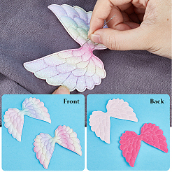 40Pcs 4 Colors Angel Wing Shape Sew on Patches Applique&nbsp;FIND-GF0005-44