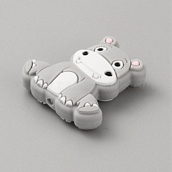 Rhinoceros Food Grade Eco-Friendly Silicone Beads&nbsp;SIL-WH0019-24A