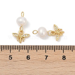 Brass Pearl Pendants&nbsp;KK-U062-11G