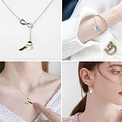 12Pcs 6 Colors Alloy Enamel Pendants&nbsp;ENAM-YW0006-66