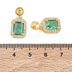 Brass Micro Pave Cubic Zirconia Pendants Settings&nbsp;KK-C172-23G