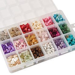 360g 18 Colors Freshwater Shell & Gemstone Chip Bead Sets&nbsp;G-CW0001-01