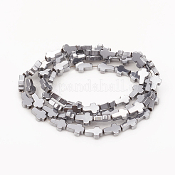 PVD Vacuum Plating Non-magnetic Synthetic Hematite Beads Strands&nbsp;G-I276-10A