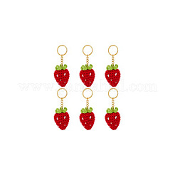 6Pcs Handmade Crochet Wool Strawberry Keychains&nbsp;KEYC-NB00003