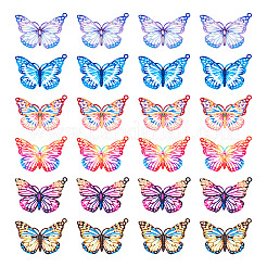 36Pcs 6 Colors Spray Painted 430 Stainless Steel Pendants&nbsp;STAS-BY0001-19