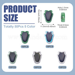 50Pcs 5 Colors Glass Beads&nbsp;GLAA-SP0001-59