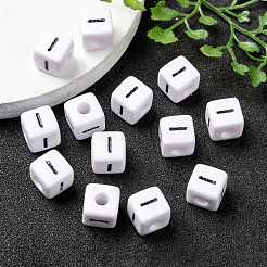Letter Acrylic European Large Hole Beads&nbsp;OPDL-R050-10mm-I
