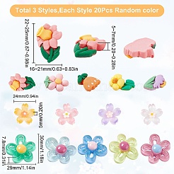 60Pcs 3 Styles Transparent Resin Cabochons&nbsp;CRES-SC0002-49