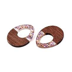 Epoxy Resin & Walnut Wood Pendants&nbsp;RESI-T057-12B