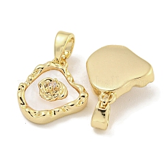 Brass with Clear Cubic Zirconia with Sea Shell Charms&nbsp;KK-Q820-14G
