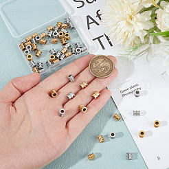 60Pcs 2 Colors 201 Stainless Steel Beads&nbsp;STAS-UN0052-07