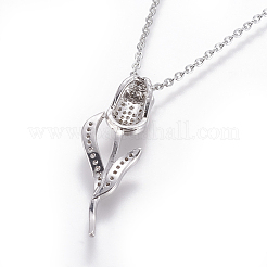 304 Stainless Steel Pendant Necklaces&nbsp;NJEW-E141-13