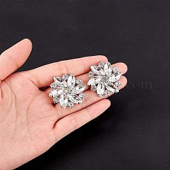 Alloy Rhinestone Shoe Clip Findings&nbsp;FIND-FG0001-02P