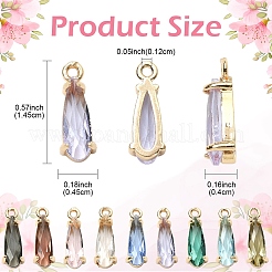 20Pcs Faceted Glass Pendants&nbsp;GLAA-YW0005-01