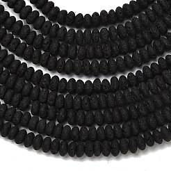 Natural Lava Rock Beads Strands&nbsp;G-L635-A25-4x2mm