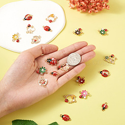 26Pcs 13 Styles Alloy Enamel Connector Charms&nbsp;ENAM-PJ0001-09