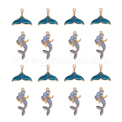 50Pcs 2 Style Alloy Enamel Pendants&nbsp;ENAM-LS0001-10LG