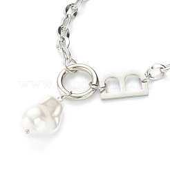 Acrylic Imitation Pearl Pendant Necklaces&nbsp;NJEW-L458-081