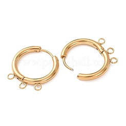 304 Stainless Steel Huggie Hoop Earring Findings&nbsp;STAS-D183-03B-G