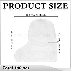 100Pcs PE Disposable Waterproof Shoe Cover&nbsp;DIY-GO0003-37