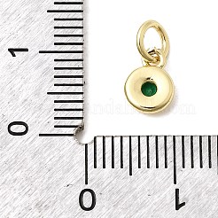 Brass Cubic Zirconia Charms&nbsp;KK-G554-02B-06