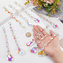 9Pcs 9 Style AB Color Faceted Glass Suncatchers&nbsp;HJEW-GL0001-05