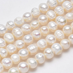 Natural Cultured Freshwater Pearl Beads Strands&nbsp;PEAR-L001-A-08