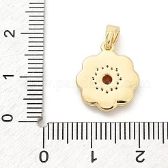 Brass Micro Pave Cubic Zirconia Pendents&nbsp;KK-M303-02G-07