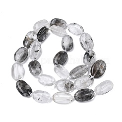Natural Black Lodolite Quartz Beads Strands&nbsp;G-L650-E02-02