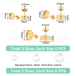 DIY Blank Dome Stud Earring Making Kit&nbsp;DIY-UN0005-16