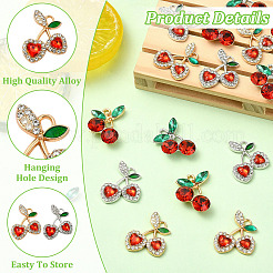 16Pcs 4 Styles Alloy Rhinestone Pendants&nbsp;FIND-YW0012-48