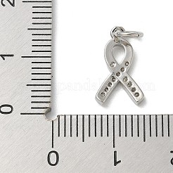 Rack Plating Brass Micro Pave Cubic Zirconia Pendants&nbsp;KK-K392-46P