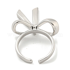 Bowknot Brass Cuff Rings&nbsp;RJEW-L113-015P-01