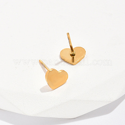 201 Stainless Steel Heart Stud Earrings&nbsp;CE5894