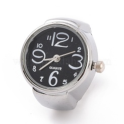 201 Stainless Steel Stretch Watchband Finger Ring Watches&nbsp;WACH-G018-01P-03