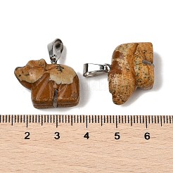 Natural Picture Jasper Pendants&nbsp;G-B127-02P-04