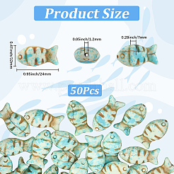 50Pcs Synthetic Turquoise Beads&nbsp;TURQ-SC0001-37