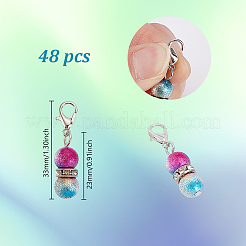 48Pcs Acrylic Pendant Locking Stitch Markers&nbsp;HJEW-PH02079