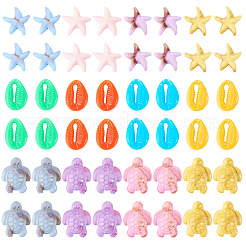 200Pcs 3 Styles Ocean Animal Opaque Acrylic Beads&nbsp;OACR-TA0005-04