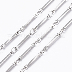 Real Platinum Brass Bar Link Chains&nbsp;CHC-R126-13P
