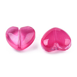 Transparent Spray Painted Glass Beads&nbsp;GLAA-N035-030-C08