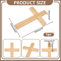 Wooden Cross Decoration&nbsp;AJEW-WH0752-010A