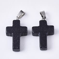 Synthetic Blue Goldstone Pendants&nbsp;G-S358-002A