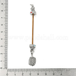 Brass Screw Peg Bails&nbsp;KK-NH0008-03AS