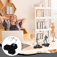 Plastic Stand Base Action Figure Display Holder&nbsp;AJEW-WH0816-211C