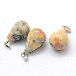 Teardrop Natural Crazy Agate Pendants&nbsp;G-Q435-22