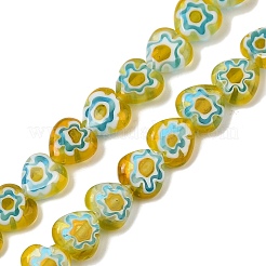 Handmade Millefiori Lampwork Beads Strands&nbsp;LAMP-G166-15J