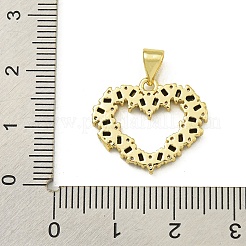 Rack Plating Brass Pave Cubic Zirconia Pendants&nbsp;KK-U029-09G-02
