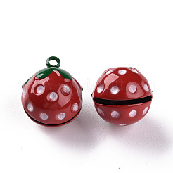 Baking Paint Brass Bell Pendants&nbsp;KKB-S002-012C