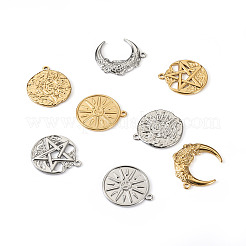 16Pcs 8 Style Rack Plating 304 Stainless Steel Pendants&nbsp;STAS-BY0001-13